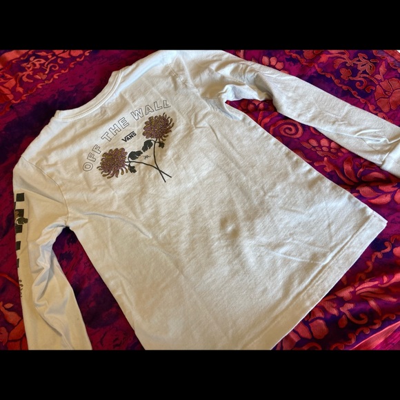 Vans Off the Wall womens long sleeve tee sz XS - Picture 6 of 9